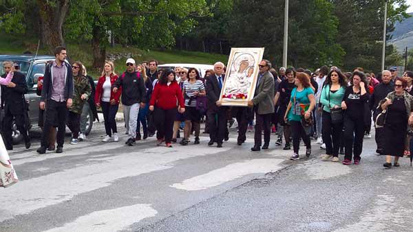 Υποδοχή της Ιερής Εικόνας της Παναγίας της Ελεούσας στη Σιάτιστα