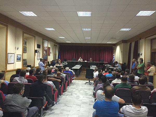 Σύσκεψη με θέμα τον περιορισμό της παραγωγής στα ορυχεία της ΛΑΡΚΟ και της ΜΕΤΕ στην περιοχή των Σερβίων