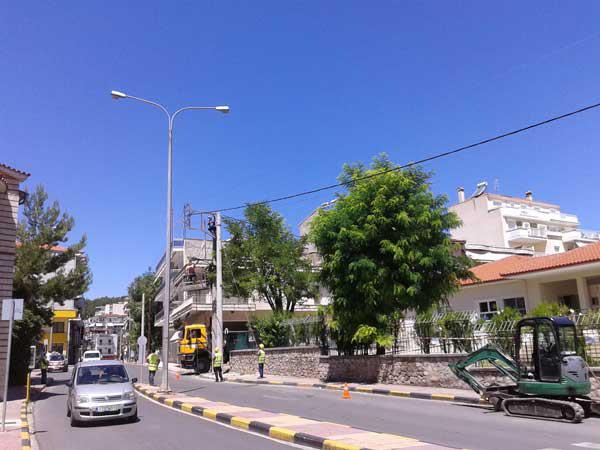 Αλλαγή κολόνων της ΔΕΗ επί της  Γκέρτσου