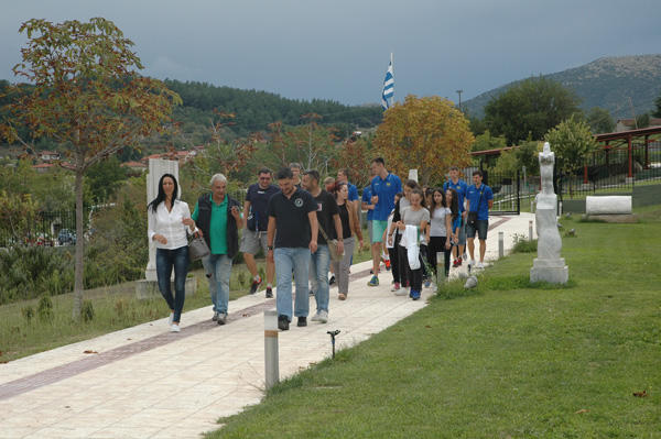 Η Εθνική Ομάδα Ουκρανίας Βόλεϊ Ανδρών στο Αρχαιολογικό Μουσείο Αιανής