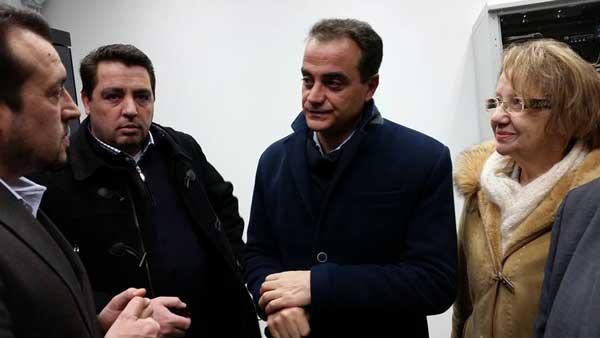 Στο κτίριο τεχνικής υποστήριξης του ΟΤΕ στη Νεάπολη ο Υπουργός Νίκος Παππάς (ΦΩΤΟ)