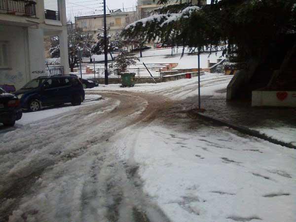 Η πρωινή κατάσταση στους δρόμους της Κοζάνης (φωτο)