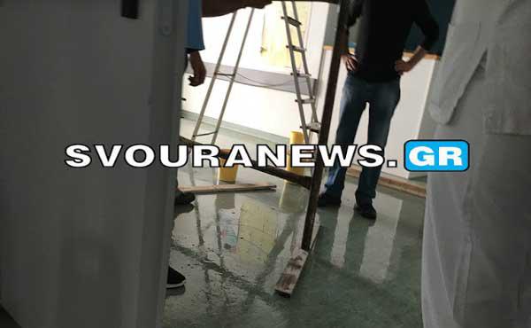 ΚΑΣΤΟΡΙΑ – Πλημμύρισε ο χώρος αναμονής στα επείγοντα του Νοσοκομείου (Φώτο)