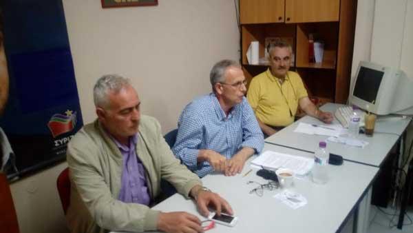 Σύσκεψη Πάνου Ρήγα με στελέχη του ΣΥΡΙΖΑ Εορδαίας