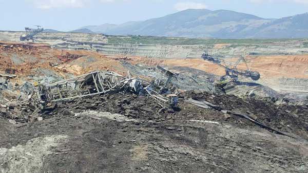 Αποκολλήθηκαν εδαφικές μάζες στο ορυχείο του Αμύνταιου