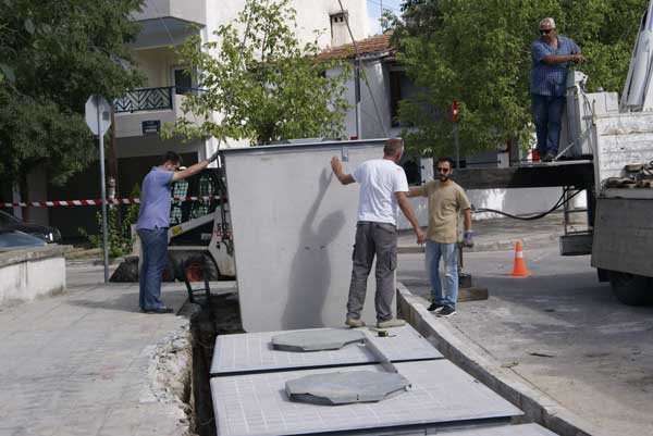 Τοποθετήθηκαν οι πρώτοι υπόγειοι κάδοι στην Κοζάνη