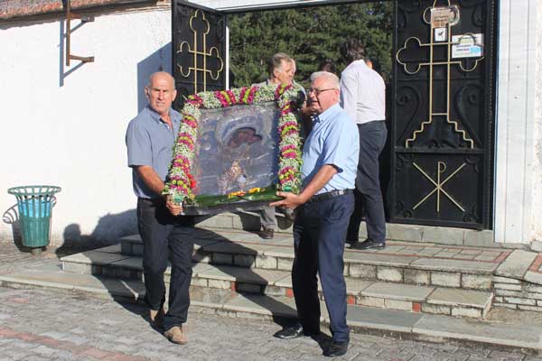 Η υποδοχή της εικόνας της Παναγίας Ζιδανίου στο μοναστήρι