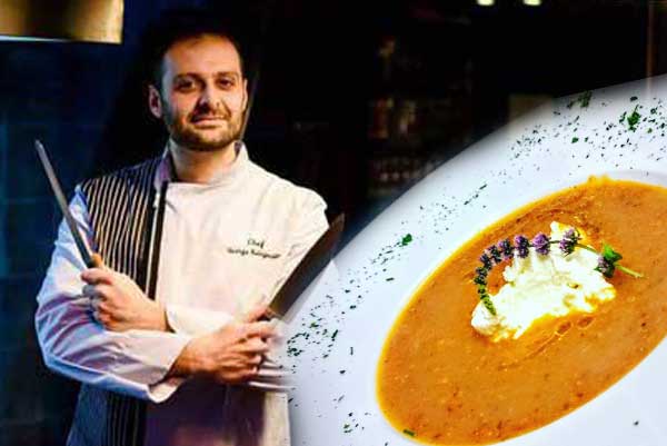 Ο Σεφ Γιώργος Καλογερίδης προτείνει… Σούπα βελουτέ καρότο-πορτοκάλι με τουλουμίσιο