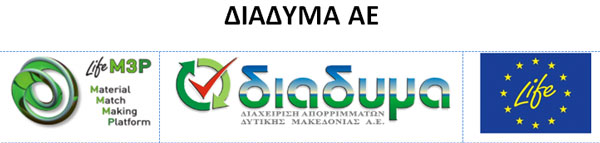 Η ΔΙΑΔΥΜΑ Α.Ε. υλοποιεί το Ευρωπαϊκό Έργο M3P (Material Match Making Platform for promoting the use of industrial waste in local networks)