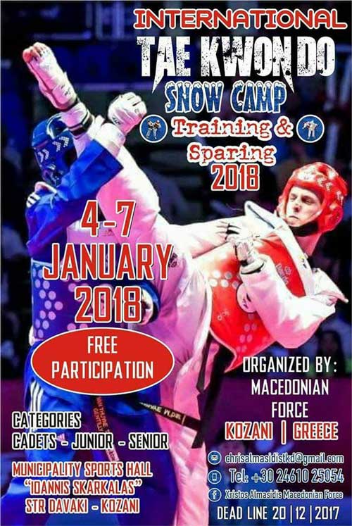 6ο snow camp taekwondo  στην πόλη της Κοζάνης