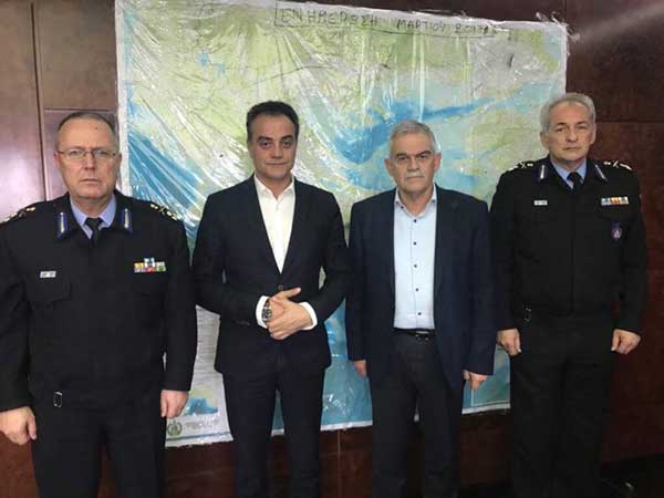 Πλήρης στήριξη του Υπουργού Ν. Τόσκα και του νέου Αρχηγού Σ. Τερζούδη, στις πρωτοβουλίες του Περιφερειάρχη Θ. Καρυπίδη, για τη Σχολή Πυροσβεστών και τα θέματα Πολιτικής Προστασίας