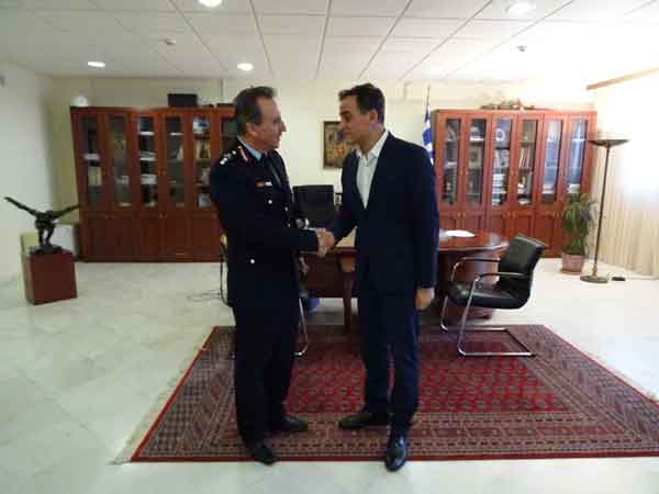Τον Περιφερειάρχη επισκέφθηκε ο νέος Γενικός Περιφερειακός Αστυνομικός Διευθυντής Αθανάσιος Μαντζούκος
