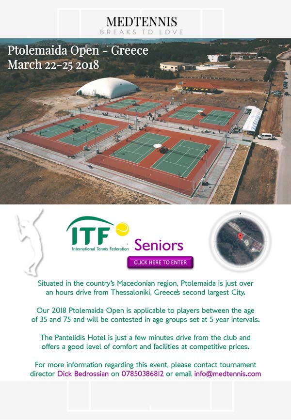 1ο Ptolemaida Open: Διεθνές τουρνουά τένις