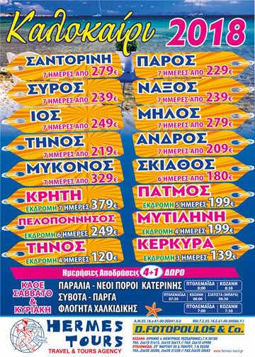 Οι νικητές της προσφοράς της εβδομάδας για τρεις (3) μονοήμερες αποδράσεις για δύο (2) άτομα, από την Hermes Tours Φωτόπουλος