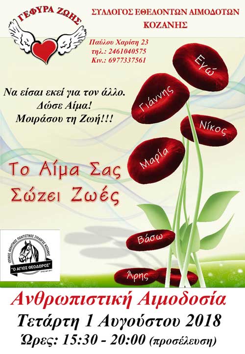 Σύλλογος Εθελοντών Αιμοδοτών Κοζάνης και Ιππικός Σύλλογος Κοζάνης: Αιμοδοσία αυξημένης ευθύνης