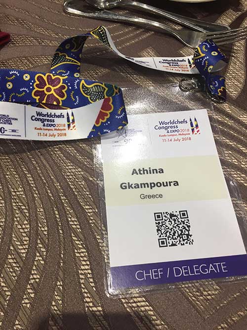 H Νανά Γαμπούρα στο Worldchefs Congress & Expo 2018 στην Κουάλα Λαμπούρ της Μαλαισίας