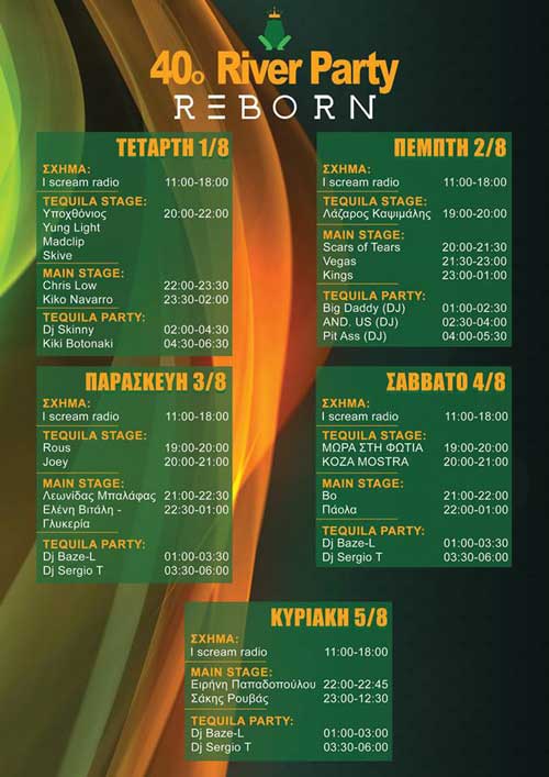 40 χρόνια River Party στον Αλιάκμονα-Από τις 1-5 Αυγούστου