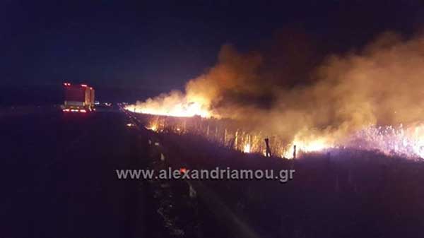 Φωτιά στην Εγνατία Οδό