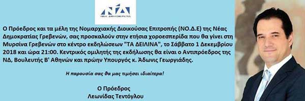 Ο αντιπρόεδρος της Ν.Δ. Άδωνις Γεωργιάδης στα Γρεβενά