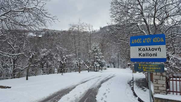 Ένα μαγικό χειμερινό σκηνικό στην Καλλονή Γρεβενών που “ντύθηκε” στα λευκά