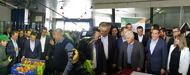 Ο πρωθυπουργός Αλέξης Τσίπρας στο συνεταιρισμό ΔΗΜΗΤΡΑ και ΑΣΕΠΟΠ