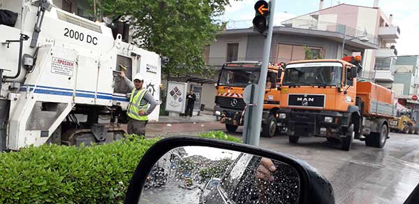 Εργασίες ασφαλτόστρωσης στην Οδό Μοναστηρίου στην Κοζάνη
