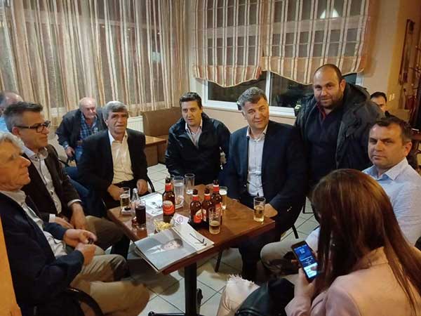 Επίσκεψη του Ευάγγελου Σημανδράκου σε Κτένι, Κερασιά, Ροδιανή, Αγία Παρασκευή