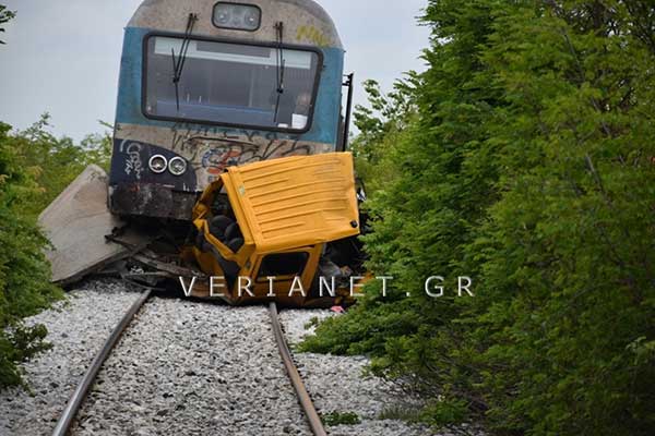Ημαθία: Τροχαίο με δυο νεκρούς σε αφύλακτη διάβαση – Τρένο παρέσυρε Ι.Χ. αγροτικό αυτοκίνητο