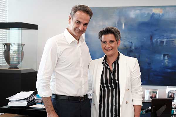Συνάντηση του Προέδρου της Ν.Δ. κ. Κυριάκου Μητσοτάκη με την υποψήφια Βουλευτή Κοζάνης κα Ευλαμπία (Εύη) Πρώϊου – Βαρζή