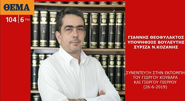 Γιάννης Θεοφύλακτος συνέντευξη στο “Πρώτο Θέμα”