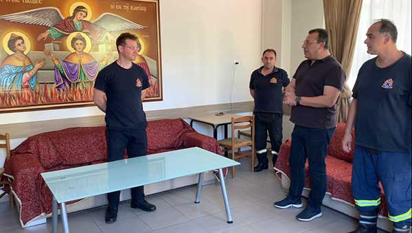 Επίσκεψη Χρόνη Ακριτίδη στην Πυροσβεστική Υπηρεσία