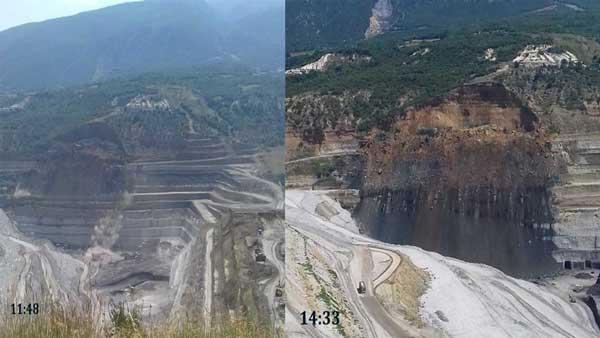 Τεράστια κατολίσθηση στο λιγνιτωρυχείο της ΜΕΤΕ στο Προσήλιο