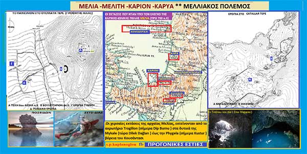 Μελία -Μελίτη -Κάριον -Καρυά (Αρχάια πόλη παρά το Πανιώνιον) Κάρες (CARIANS)- Ένας προελληνικός λαός στο Αιγαίο & τη Μ.Ασία