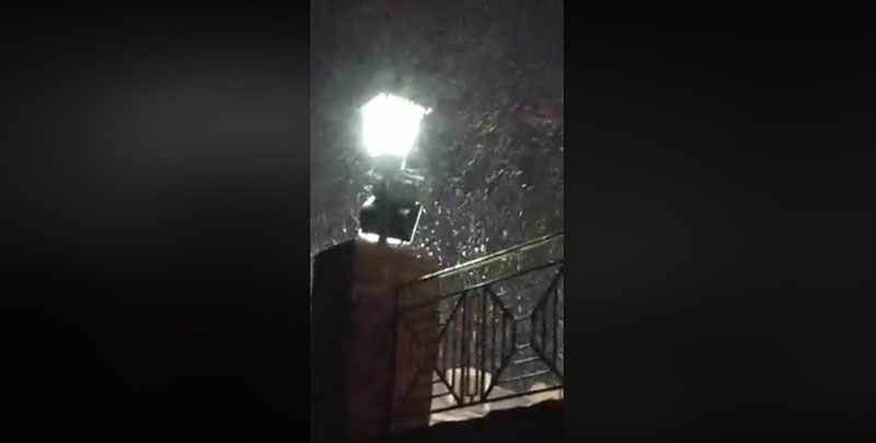 Χιονίζει στο Νυμφαίο της Φλώρινας – Δείτε το βίντεο