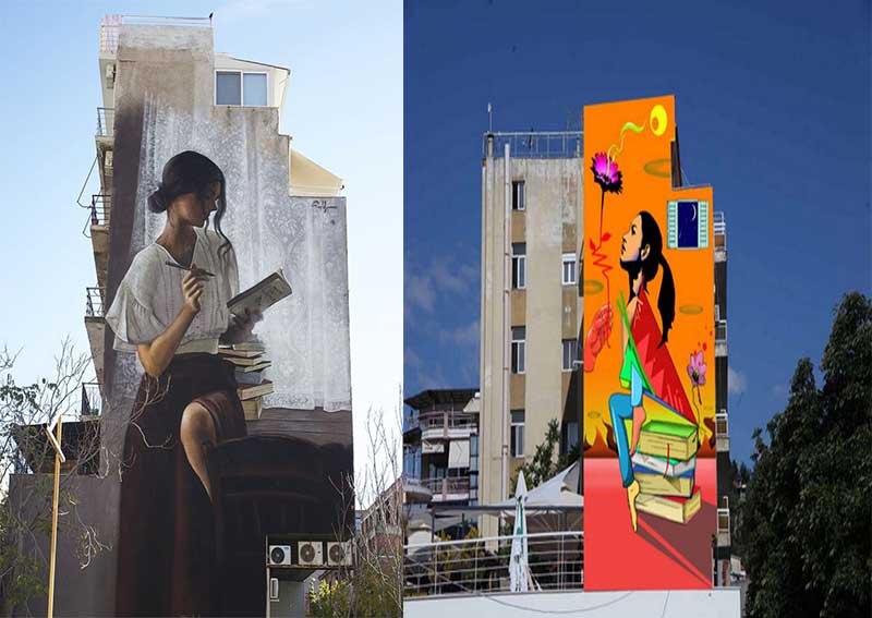Το σχόλιο του Βασίλη Καραγιάννη για το graffiti στον κεντρικό πεζόδρομο