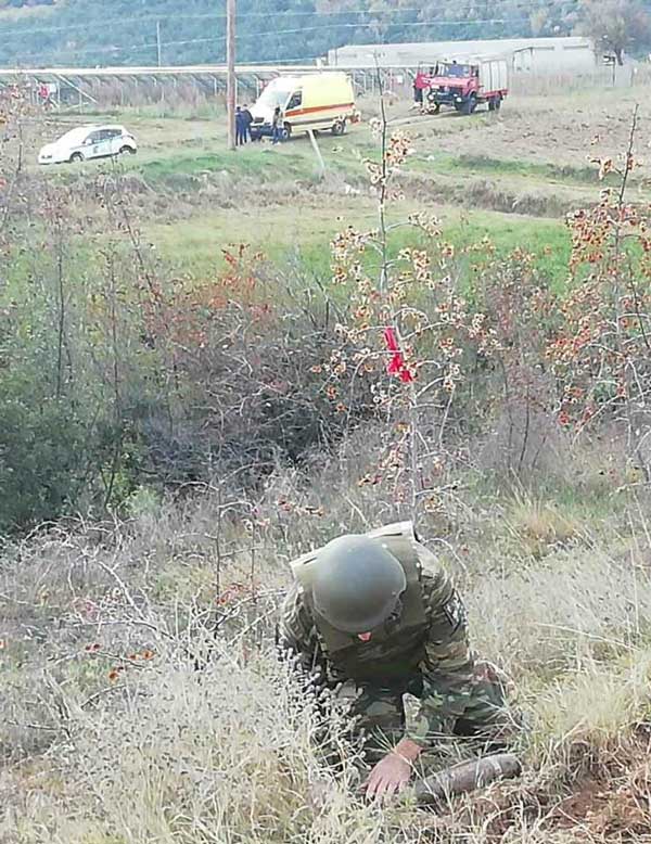 Πυρομαχικό παλαιού τύπου Β΄Παγκοσμίου Πολέμου βρέθηκε σε περιοχή της Κοζάνης