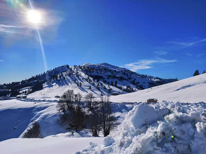 Σημερινές κατάλευκες  φωτογραφίες από το Χιονοδρομικό Κέντρο Βασιλίτσας