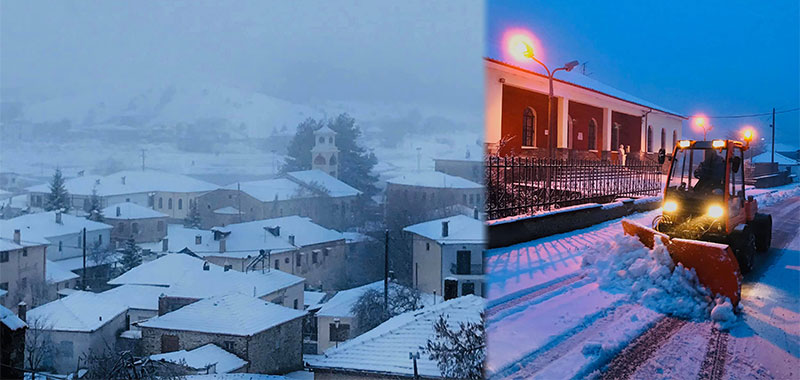 Το έστρωσε για τα καλά στη Βλάστη – Δείτε φωτογραφίες και βίντεο από τον αποχιονισμό