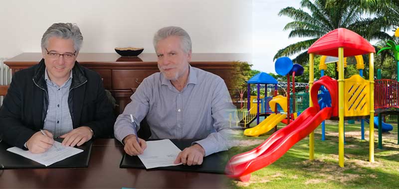 Υπογραφή σύμβασης για κατασκευή 7 παιδικών χαρών στο Δήμο Βοΐου