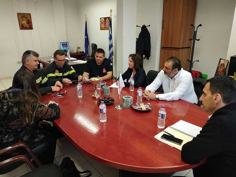 Συναντήσεις της Καλλιόπης Βέττα με την Διοίκηση της Πυροσβεστικής Ακαδημίας της Πτολεμαΐδας και με εργαζομένους του ΟΤΕ