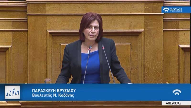Ομιλία της Παρασκευής Βρυζίδου στη Βουλή για το νομοσχέδιο του Υπουργείου Εργασίας «Επίδομα γέννησης και λοιπές διατάξεις»