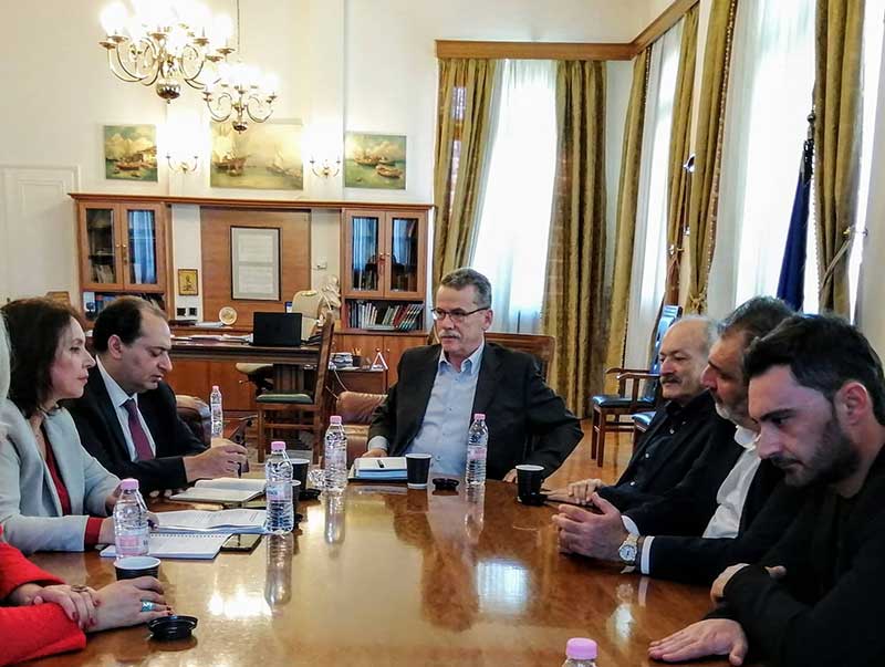 Συνάντηση του δημάρχου Κοζάνης, Λάζαρου Μαλούτα, με τον τομεάρχη Εσωτερικών του ΣΥΡΙΖΑ, Χρήστο Σπίρτζη