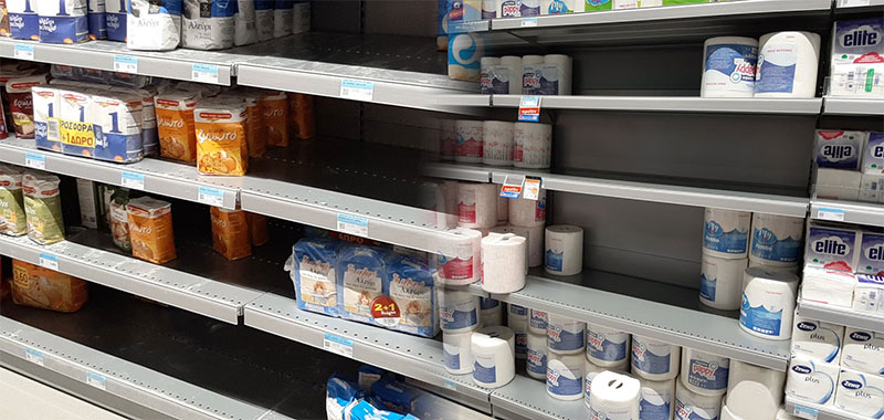 Αδειάζουν τα ράφια στα μεγάλα σούπερ μάρκετ της Κοζάνης – Δείτε φωτογραφίες