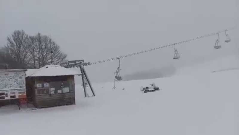 Ισχυρή χιονοθύελλα στο Χιονοδρομικό Κέντρο Βασιλίτσας- Θα παραμείνει κλειστό