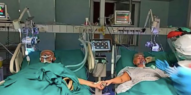 Έρωτας εν μέσω κορονοϊού: Γιόρτασαν την 50η τους επέτειο στην εντατική