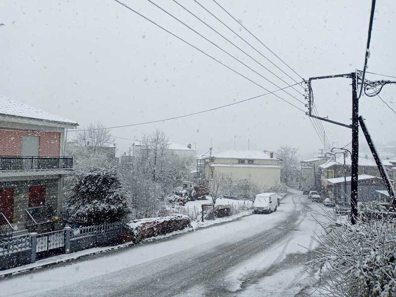 Δείτε φωτογραφίες από το χιονισμένο Λιβαδερό