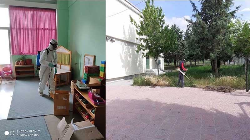 Προληπτικές απολυμάνσεις και χορτοκοπτικές εργασίες από το Δήμο Εορδαίας στα σχολεία της πρωτοβάθμιας εκπαίδευσης