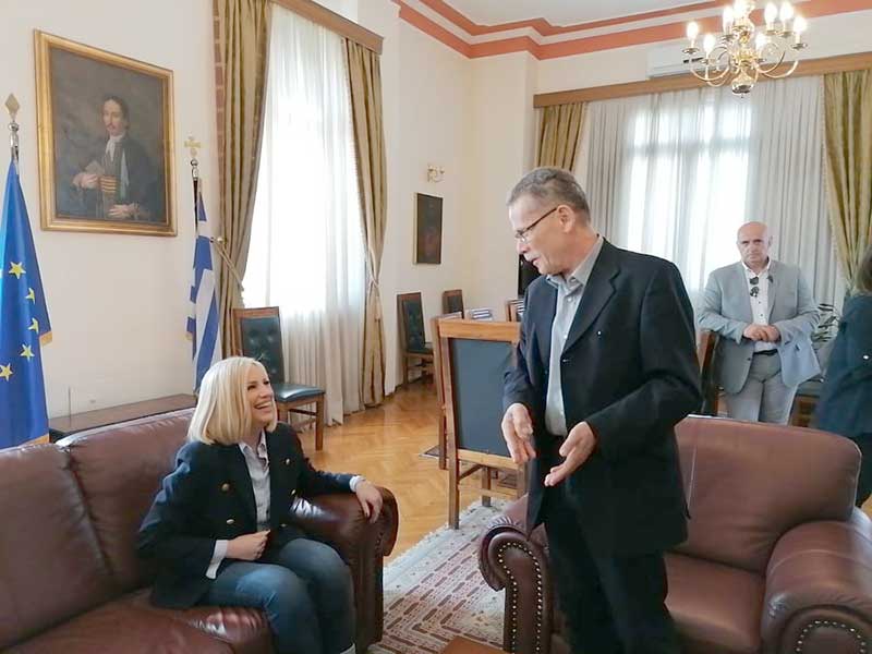 Συνάντηση του δημάρχου Κοζάνης Λάζαρου Μαλούτα με την πρόεδρο του ΚΙΝΑΛ Φώφη Γεννηματά
