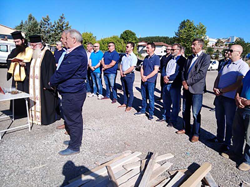 Ο Δήμαρχος Γρεβενών Γιώργος Δασταμάνης στη θεμελίωση του νέου σταθμού των ΚΤΕΛ