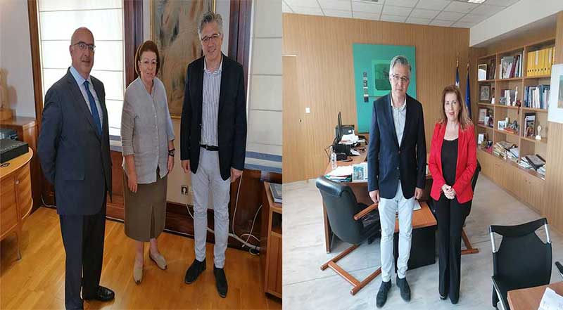 Με την υπουργό Πολιτισμού και Αθλητισμού Λίνα Μενδώνη και με την ΓΓ του υπουργείου Παιδείας Αναστασία Γκίκα συναντήθηκε ο δήμαρχος Βοΐου Χρήστος Ζευκλής